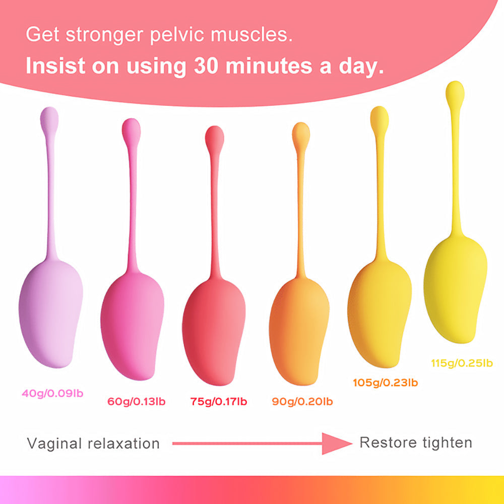 Honey Play Box Mango Tropical Weighted Kegel Ball 6-Piece Exercise Set Assorted Color - Fantasies Boutique