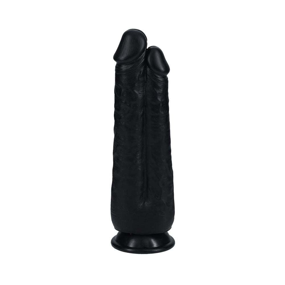 RealRock Two in One 9 in. / 10 in. Dildo Black - Fantasies Boutique
