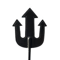Rouge Leather Devil Riding Crop Black