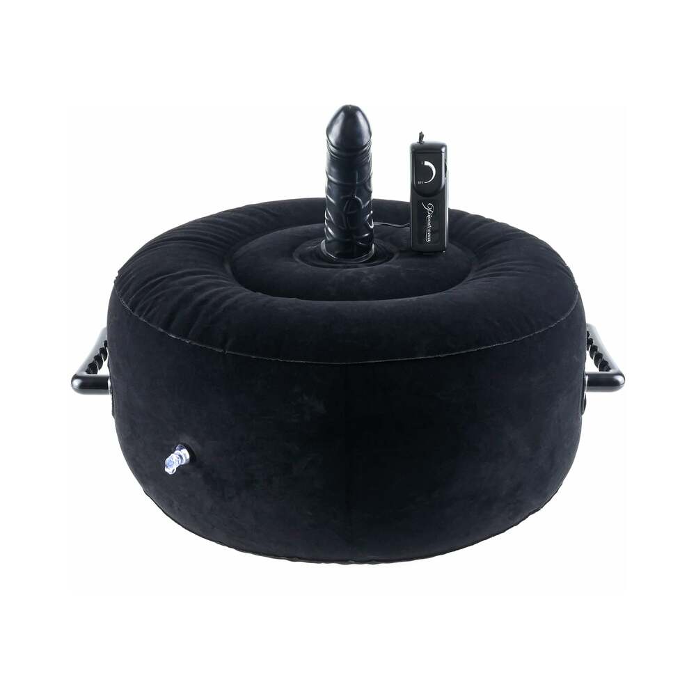 Fetish Fantasy Series Inflatable Hot Seat with Vibrating Dildo Black - Fantasies Boutique
