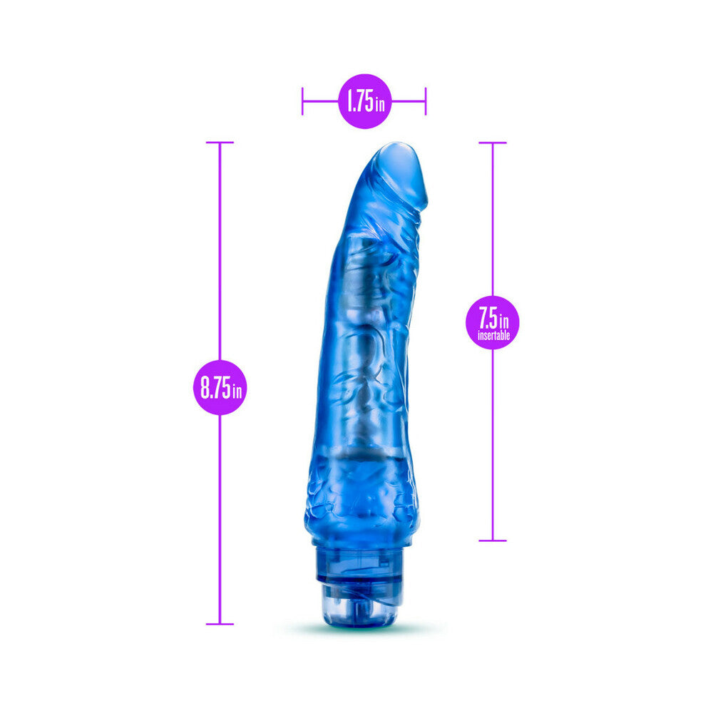 B Yours Vibe 7 Realistic 8.75 in. Vibrating Dildo Blue - Fantasies Boutique