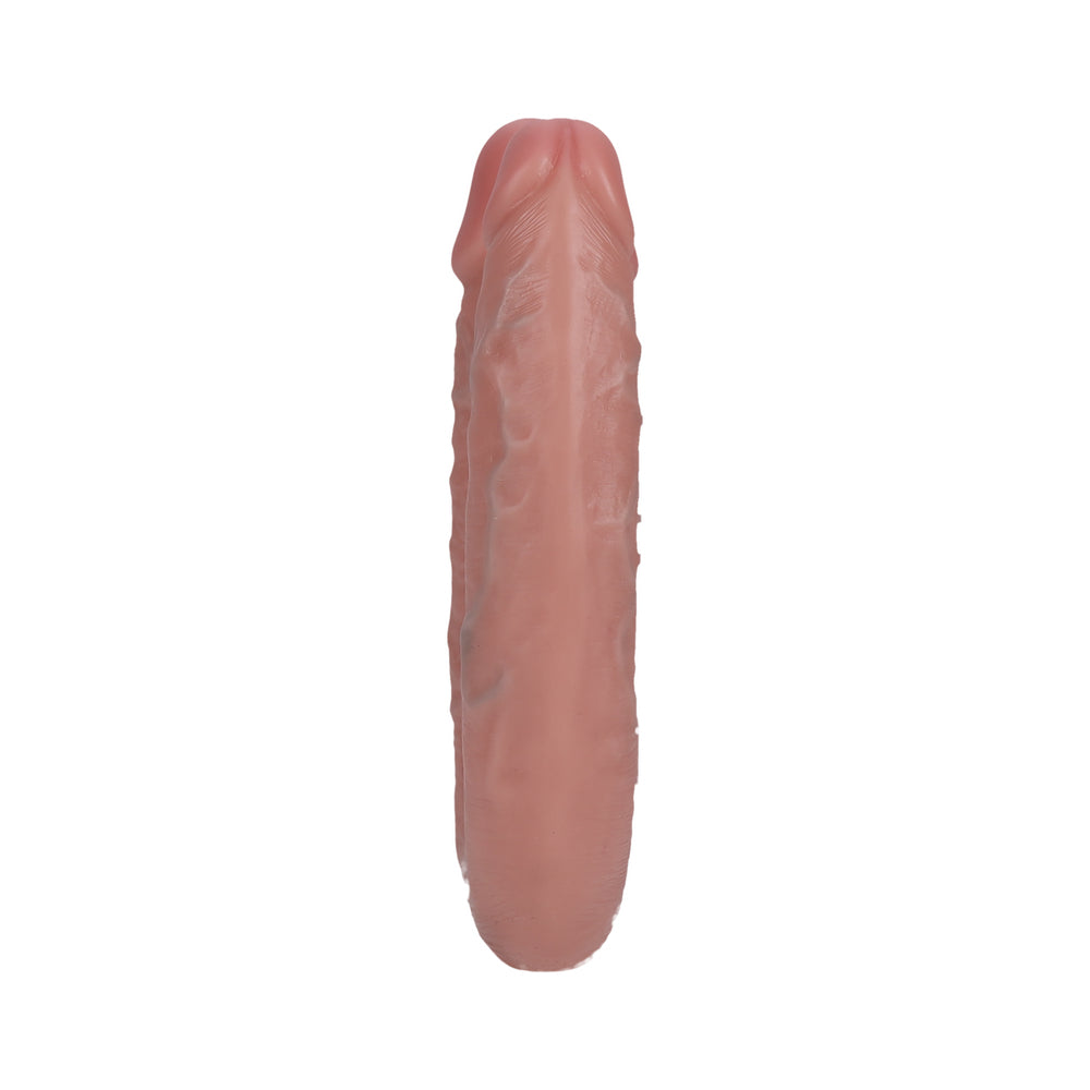 RealRock 5 in. U-Shaped Double Dildo Beige - Fantasies Boutique
