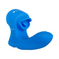 Gender X Flick It Rechargeable Flicking Dual Stimulation Silicone Finger Vibrator Blue - Fantasies Boutique