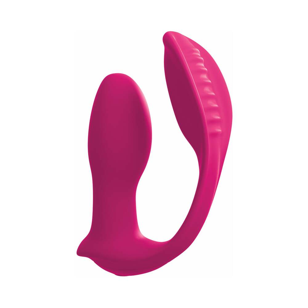 3Some Double Ecstasy Dual Stimulation Silicone Vibrator Red - Fantasies Boutique