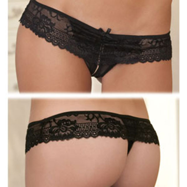 Rene Rofe Crotchless Lace Boyshort M/L - Fantasies Boutique