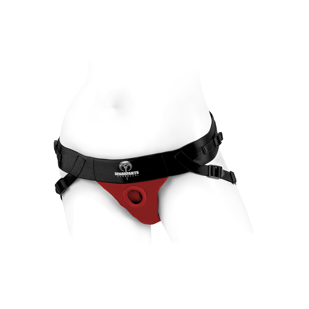SpareParts Joque Double Strap Harness Red Size B - Fantasies Boutique