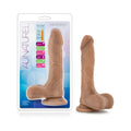 Au Naturel Mister Perfect 8.5 in. Posable Dual Density Dildo with Balls Tan - Fantasies Boutique