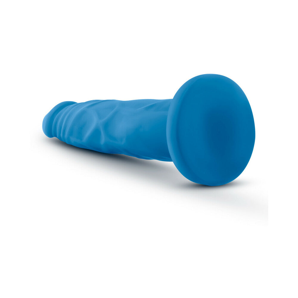 Neo 7.5 in. Dual Density Dildo Neon Blue - Fantasies Boutique