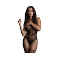Le Desir Lace and Fishnet Bodystocking Black O/S - Fantasies Boutique