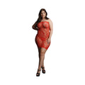 Shots Le Desir Star Rhinestone Dress Red Queen Size - Fantasies Boutique