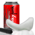Hunkyjunk Buzzfuck Cock & Ball Sling with Taint Vibrator White Ice - Fantasies Boutique