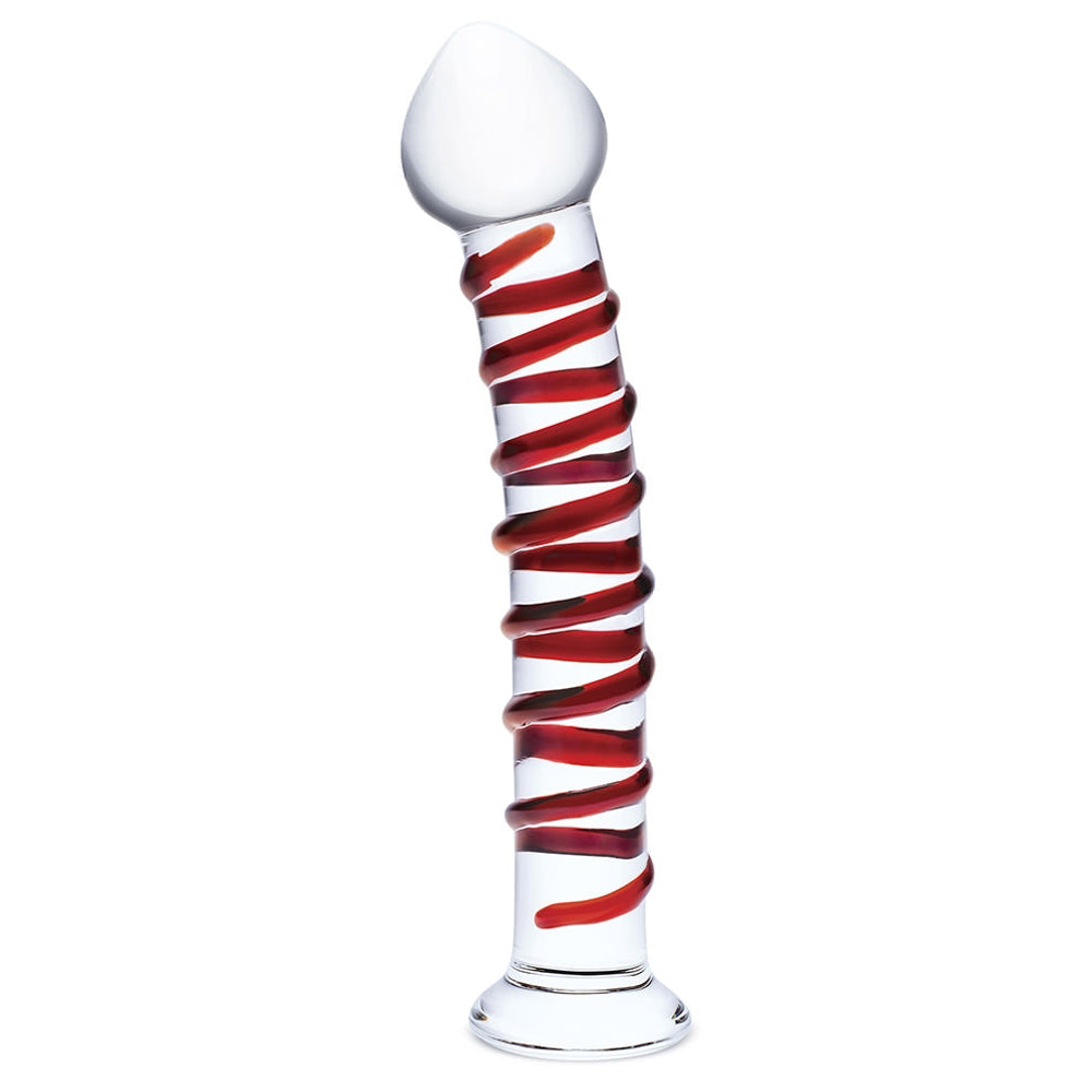 Glas 10 in. Mr. Swirly Glass Dildo - Fantasies Boutique