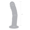 Glas 7 in. Curved Realistic Glass Dildo with Veins - Fantasies Boutique