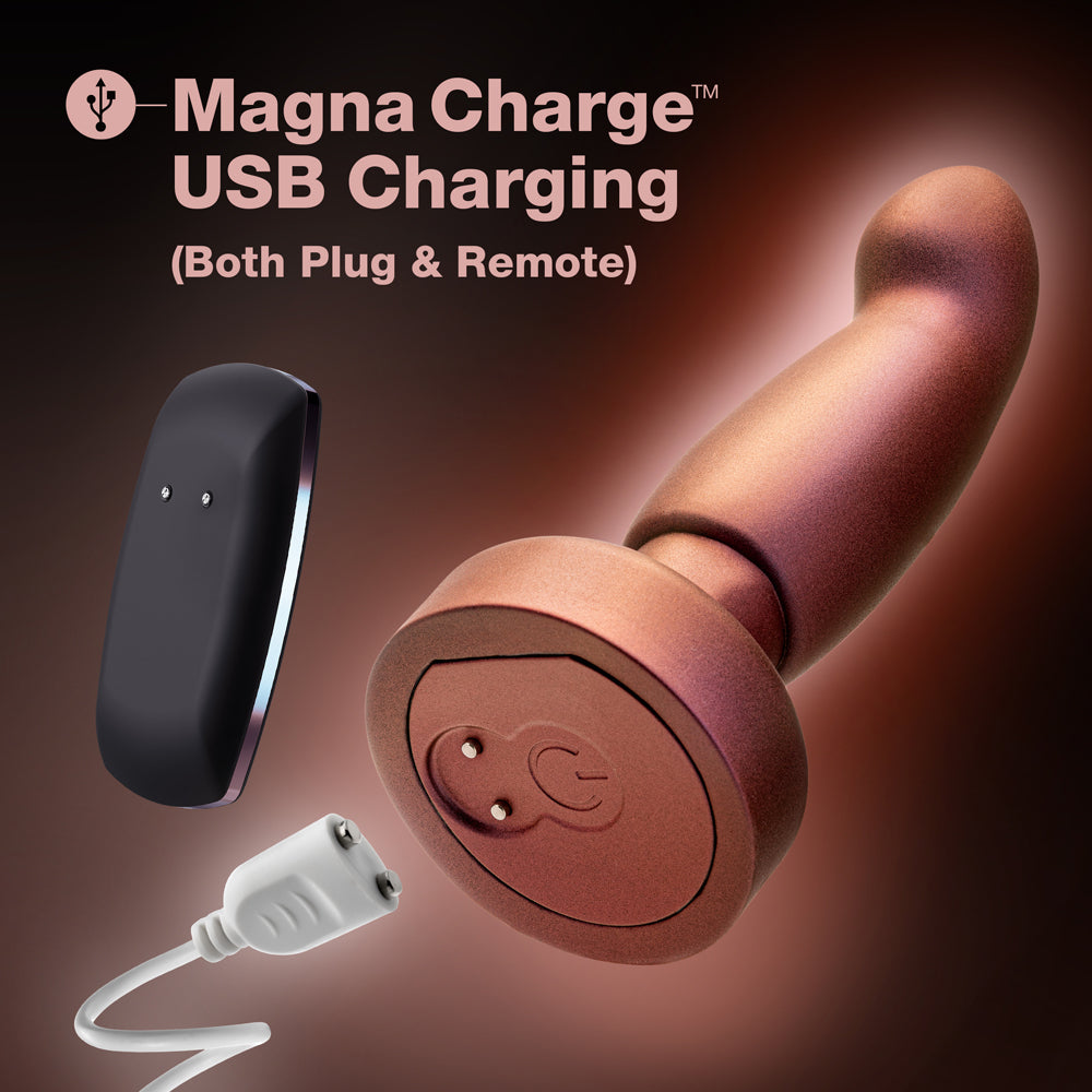 Anal Adventures Matrix Bionic Plug with Remote Cosmic Copper - Fantasies Boutique
