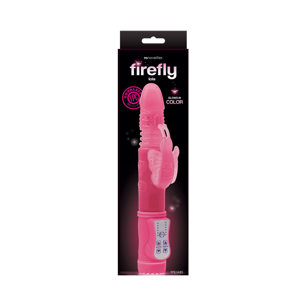 Firefly Lola Thrusting Butterfly Vibrator Pink - Fantasies Boutique