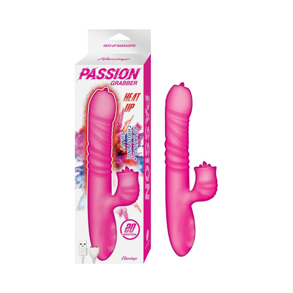 Passion Grabber Heat Up Dual Stimulator Pink - Fantasies Boutique