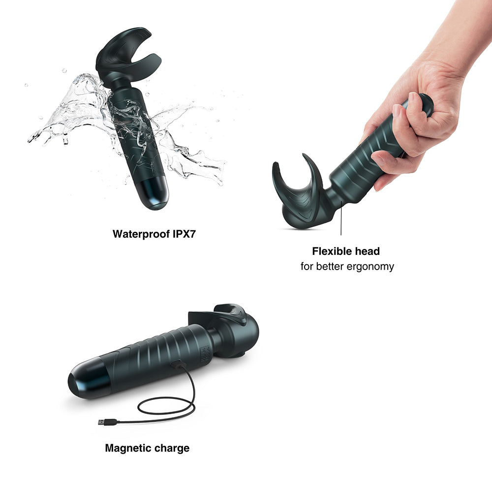 MAN WAN Man.Wand Evo 2-in-1 Frenulum Stimulator & Wand with Crescendo Pine Grey