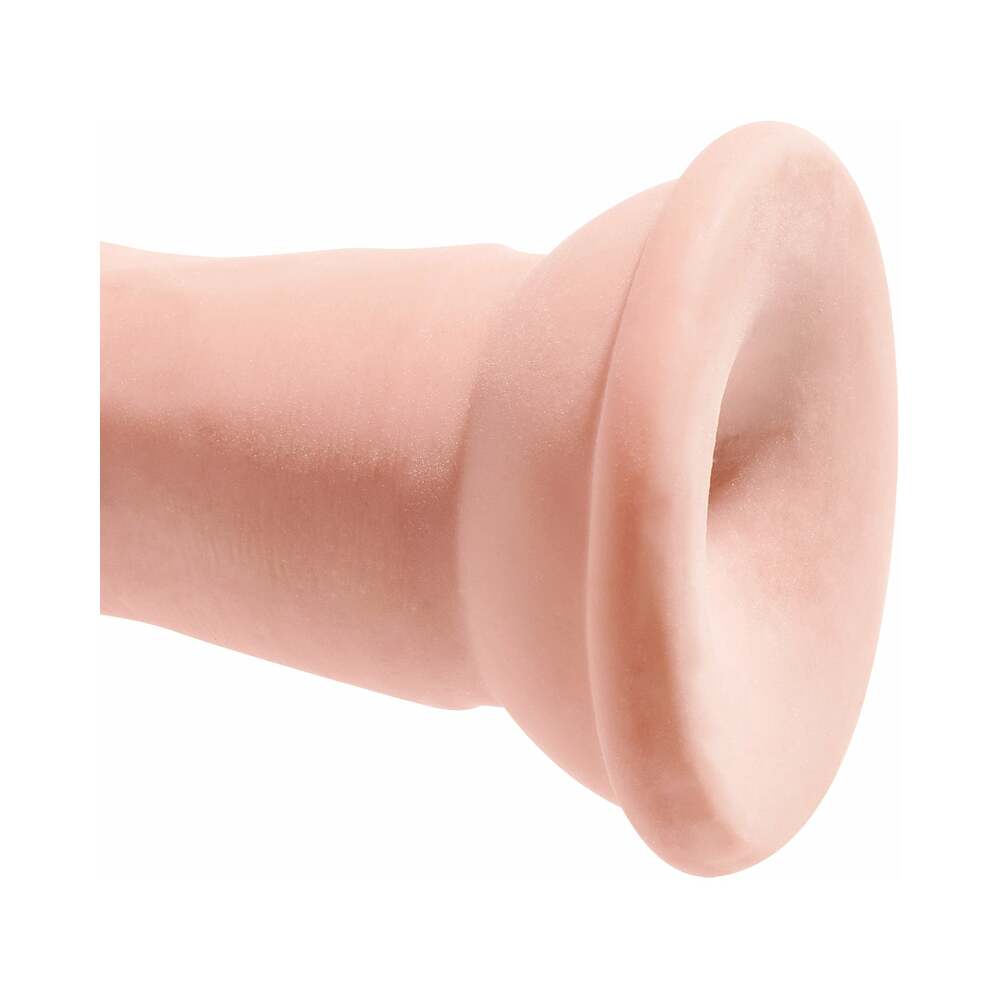 King Cock Plus 7 in. Triple Density Cock Realistic Dildo With Suction Cup Beige - Fantasies Boutique