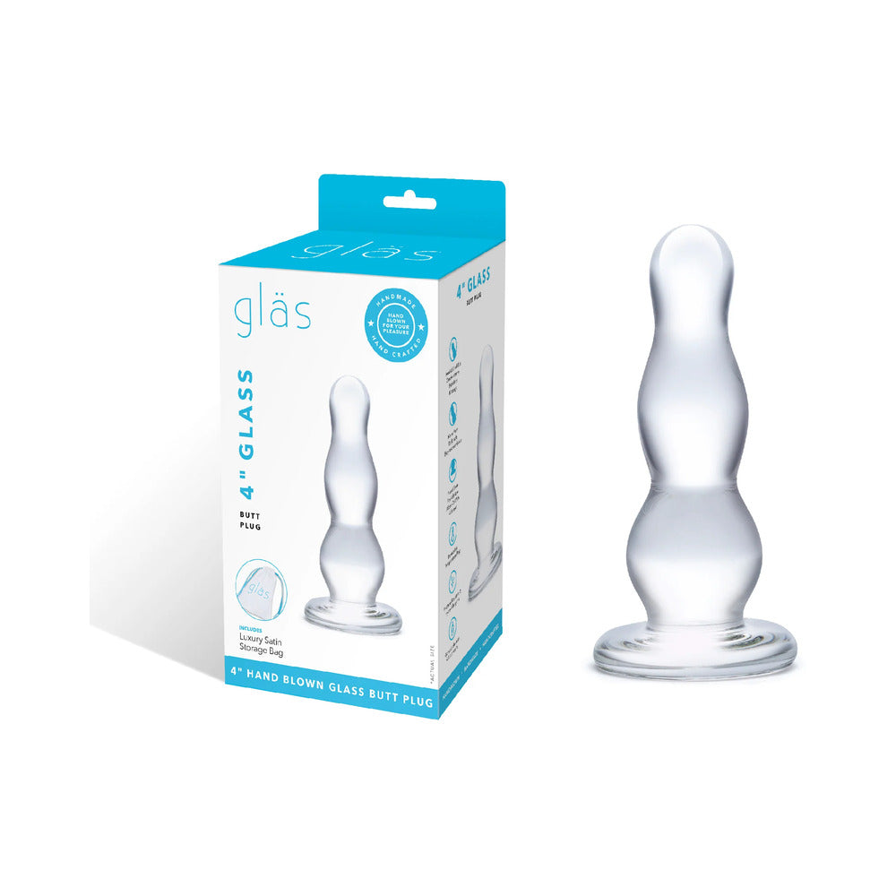 Glas 4 in. Glass Butt Plug - Fantasies Boutique