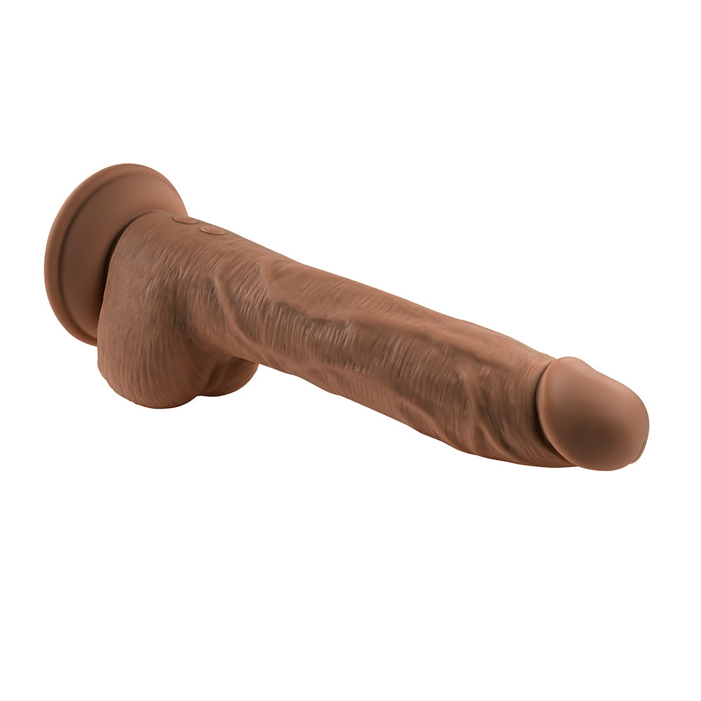 Evolved Thrust In Me Thrusting Vibrating 9.25 in. Dildo Dark - Fantasies Boutique