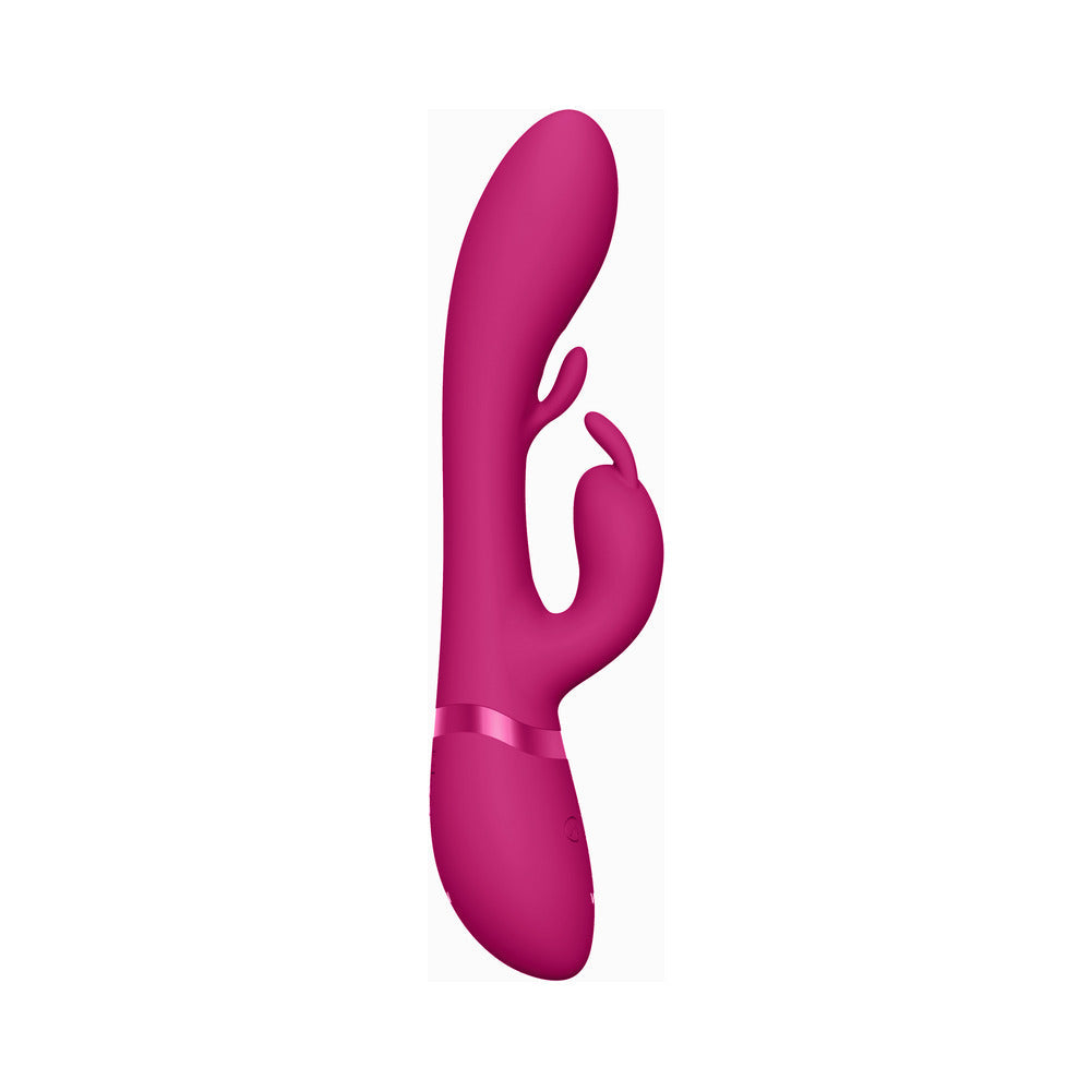 VIVE TAMA Rechargeable Wave Silicone Rabbit Vibrator Pink - Fantasies Boutique