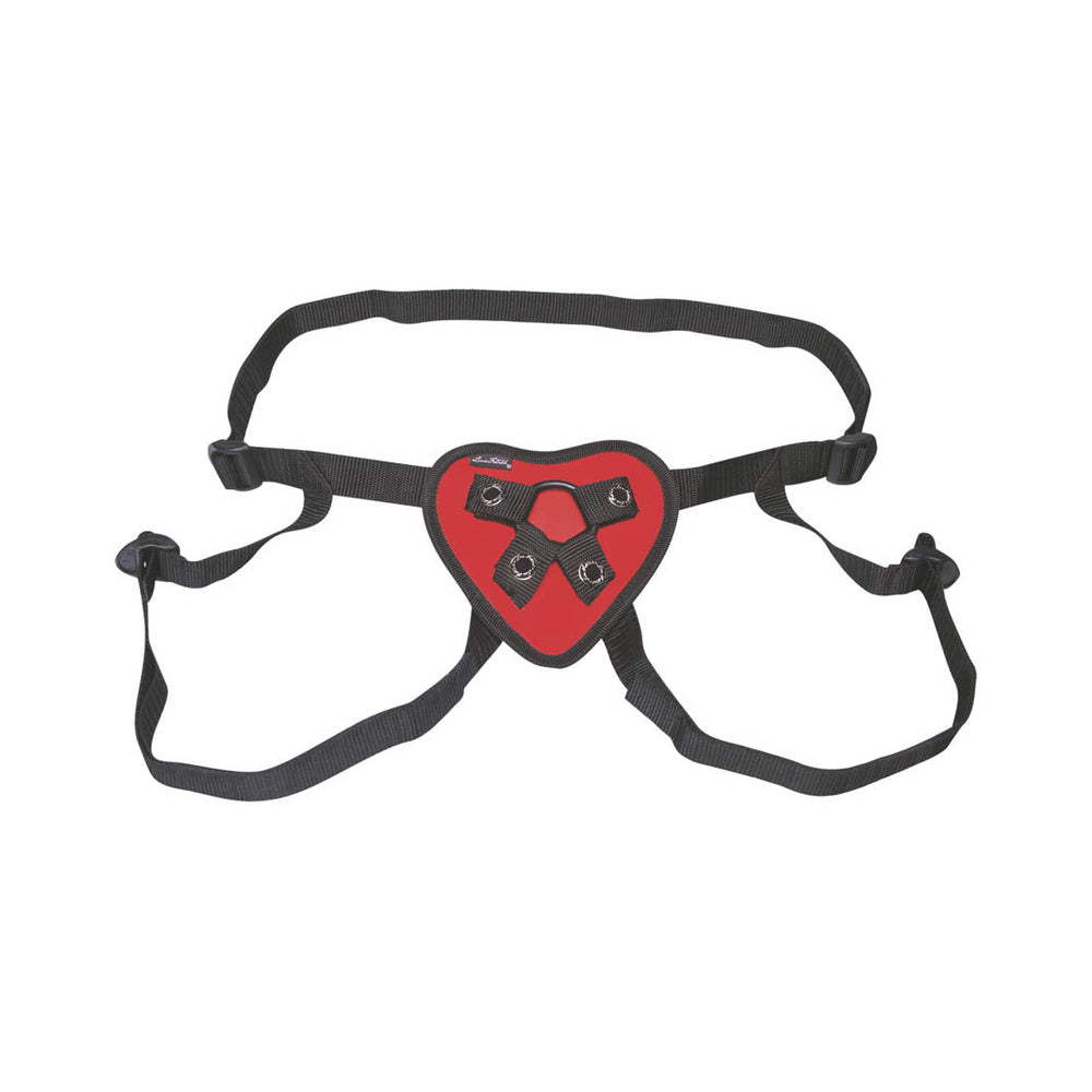 Lux Fetish Red Heart Strap-On Harness - Fantasies Boutique