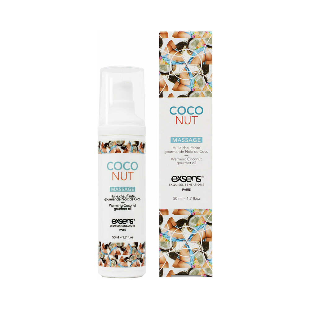 Exsens Warming Massage Oil Coconut 1.7 oz. - Fantasies Boutique
