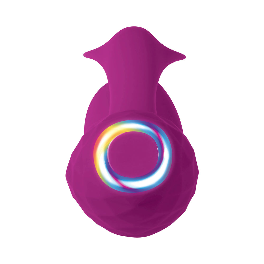 Evolved Glimmer Light-Up Rechargeable Silicone Dual Stimulator Purple - Fantasies Boutique