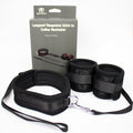 Spartacus Collar To Wrist Cuffs Neoprene Black - Fantasies Boutique