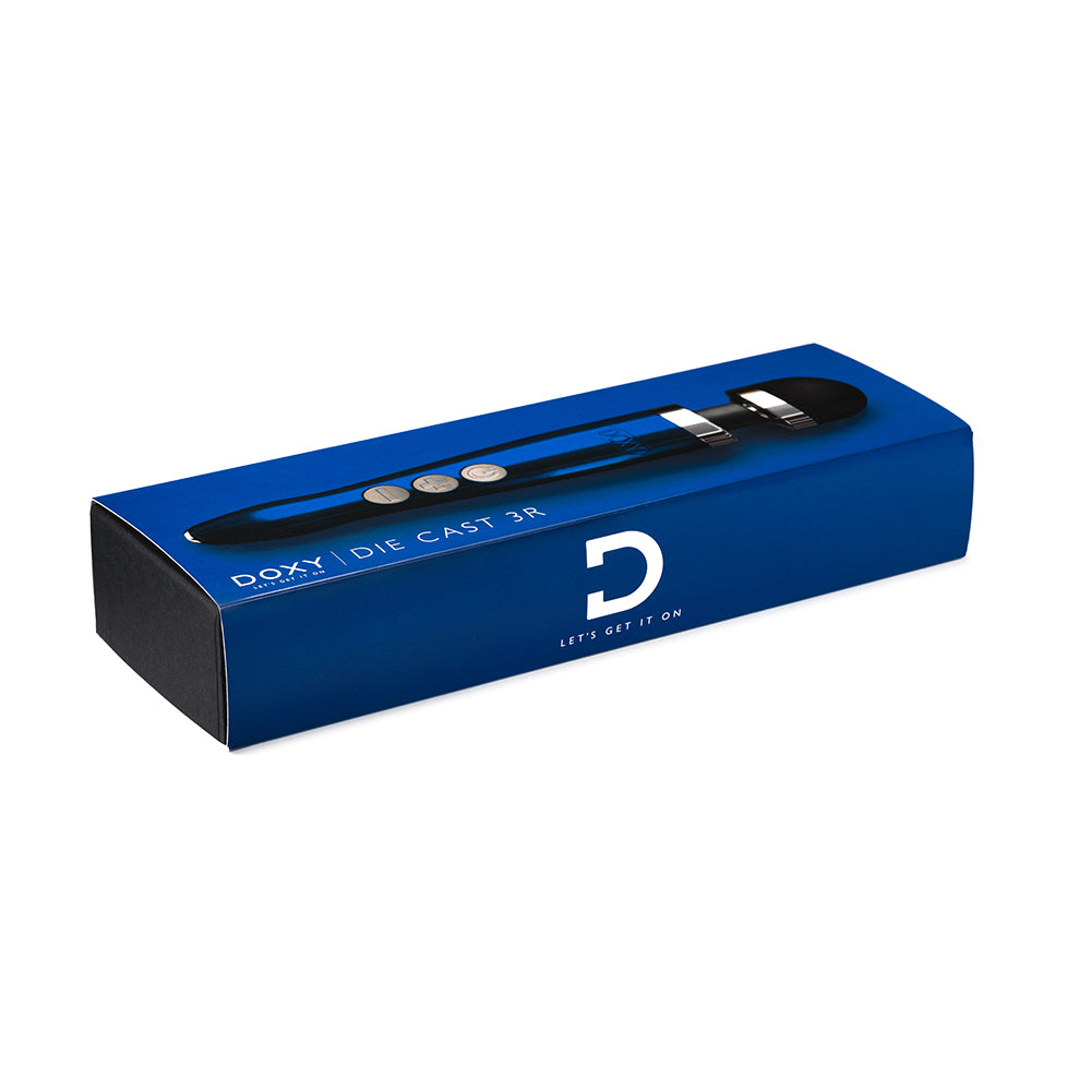 Doxy Die Cast 3R Rechargeable Compact Wand Vibrator Blue Flame - Fantasies Boutique