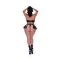 Magic Silk Hard Candy Halter Bra, Skirt & Thong Black Queen Size - Fantasies Boutique