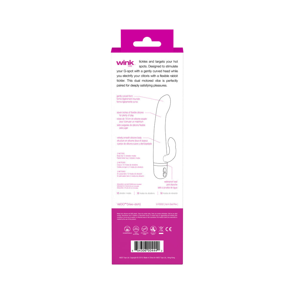 VeDO Wink Mini Vibe Hot In Bed Pink - Fantasies Boutique
