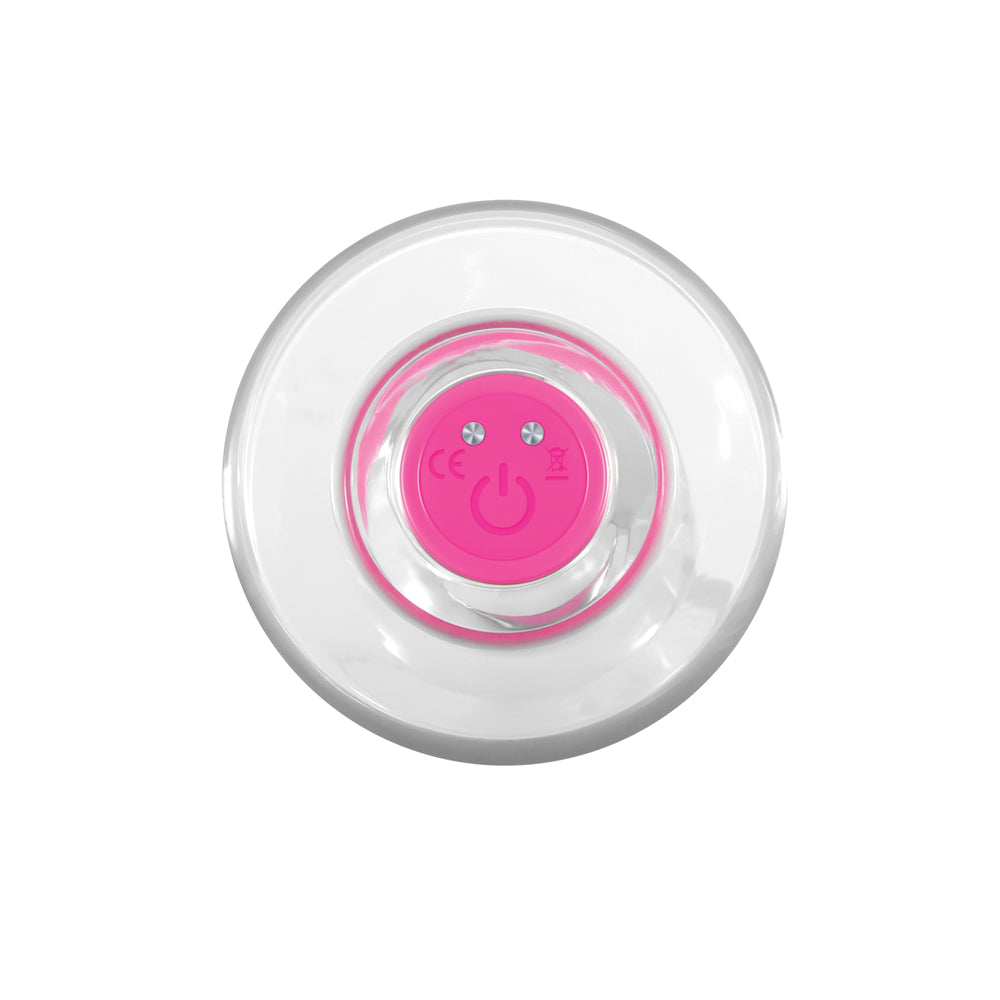 Gender X Pink Paradise Rechargeable Remote-Controlled Vibrating Curved Anal Plug Clear/Pink - Fantasies Boutique