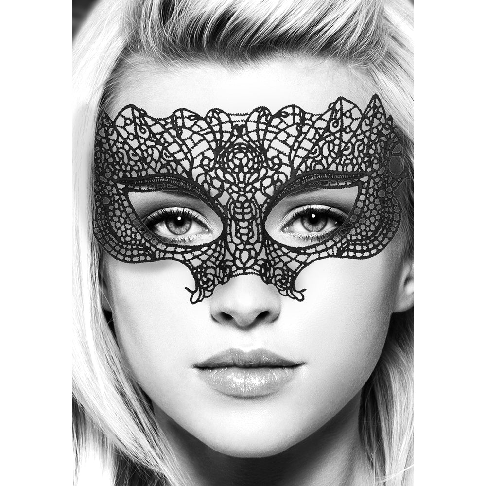 Ouch! Black & White Princess Lace Eye Mask Black - Fantasies Boutique