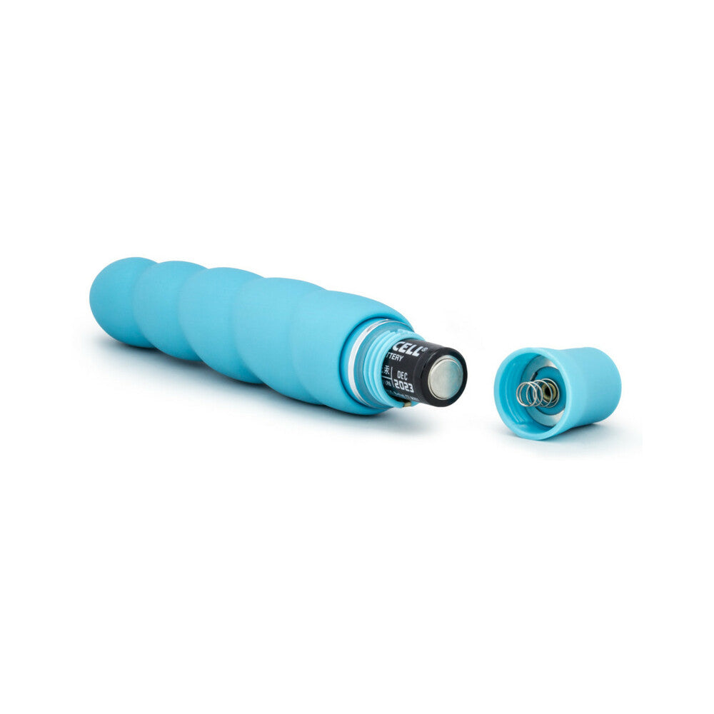 Blush Luxe Anastasia Silicone Slimline Vibrator Aqua - Fantasies Boutique