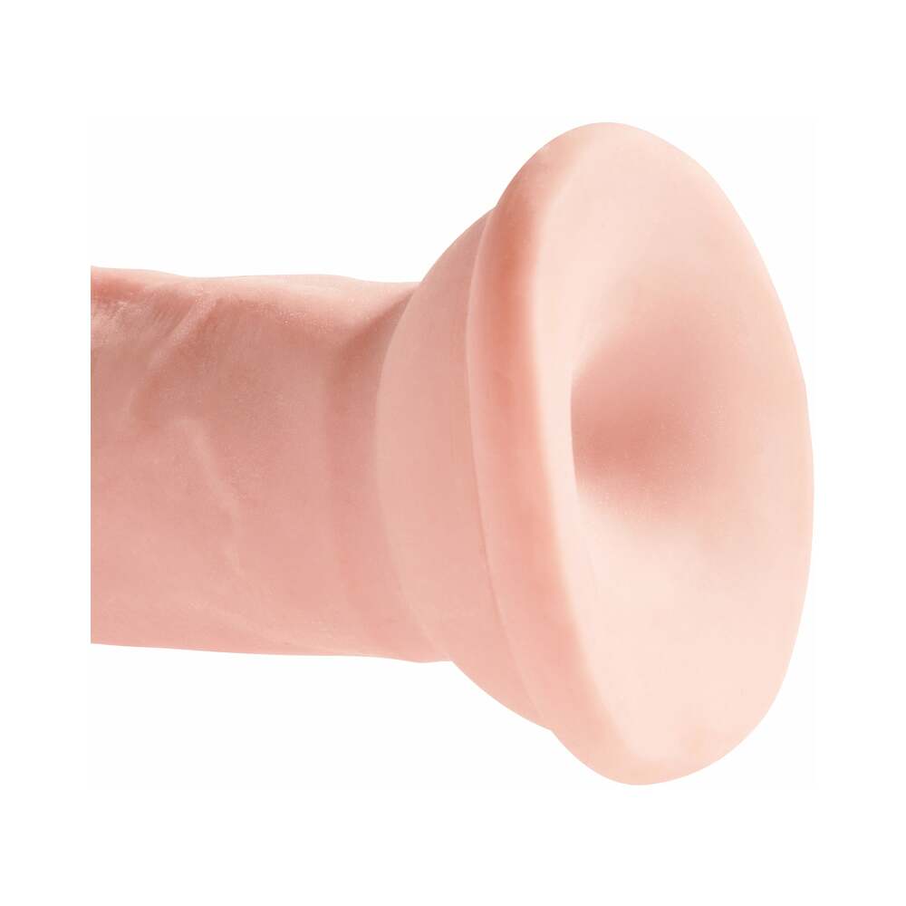 King Cock Plus 6 in. Triple Density Cock Realistic Dildo With Suction Cup Beige - Fantasies Boutique