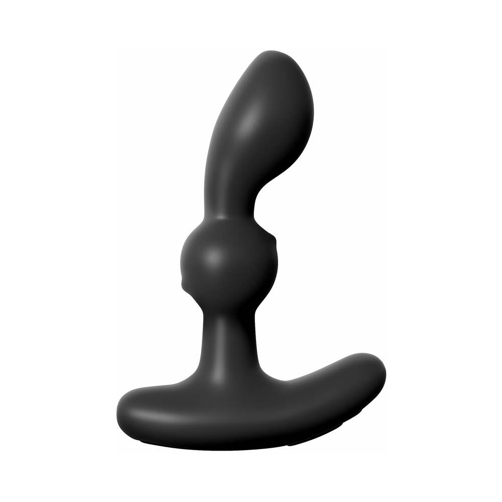 Pipedream Anal Fantasy Elite Collection Rechargeable Vibrating Silicone P-Motion Massager Black - Fantasies Boutique