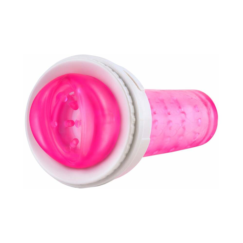 PDX Roto-Bator Pussy Rotating Masturbator Clear/Pink - Fantasies Boutique