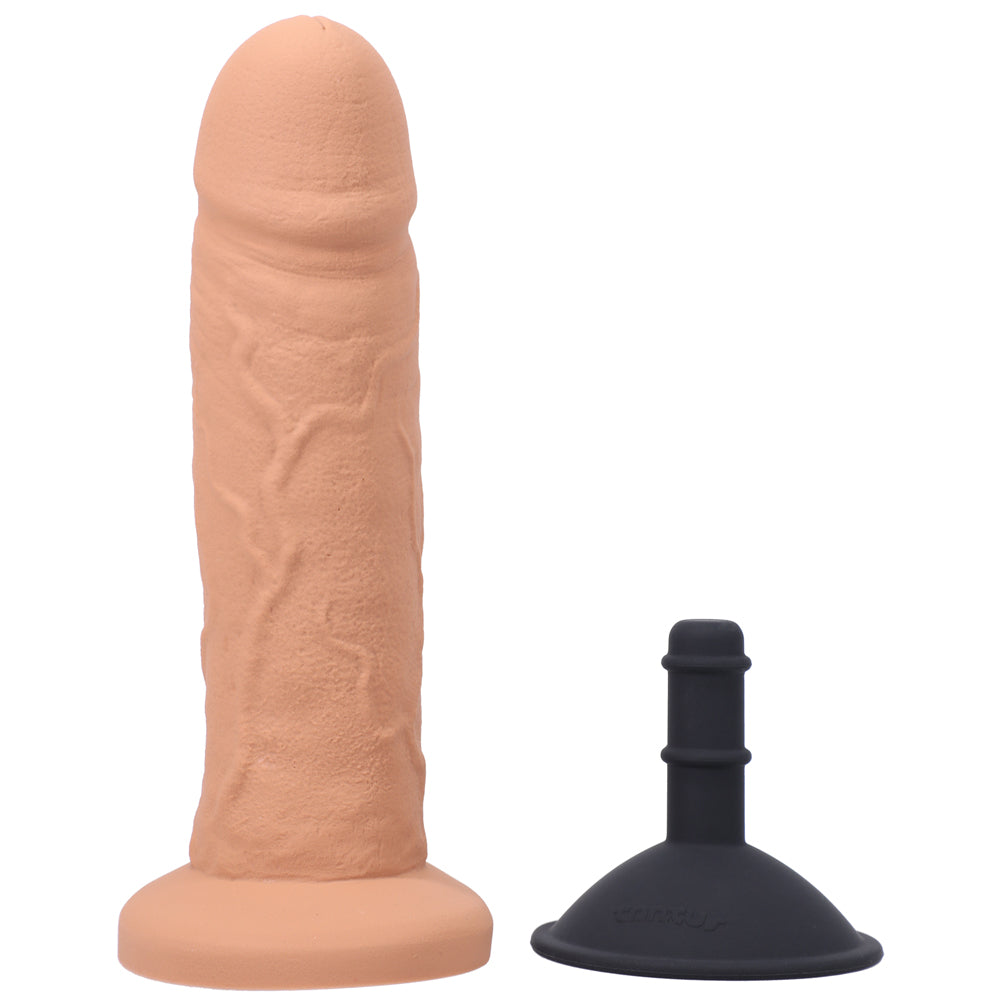 Tantus Sam O2 Vibrating Dual Density Dildo Kit Caramel (Bag) - Fantasies Boutique