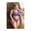 Fantasy Lingerie Vibes Spaced Out Asymmetrical Bralette & Multi-Strap Panty Indigo Queen - Fantasies Boutique