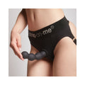 Strap-On-Me Hybrid Collection Silicone Dildo Plug Balls Black Large