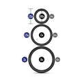 Blush Performance VS4 Pure Premium Silicone Cockrings 3-Pack Set Black - Fantasies Boutique