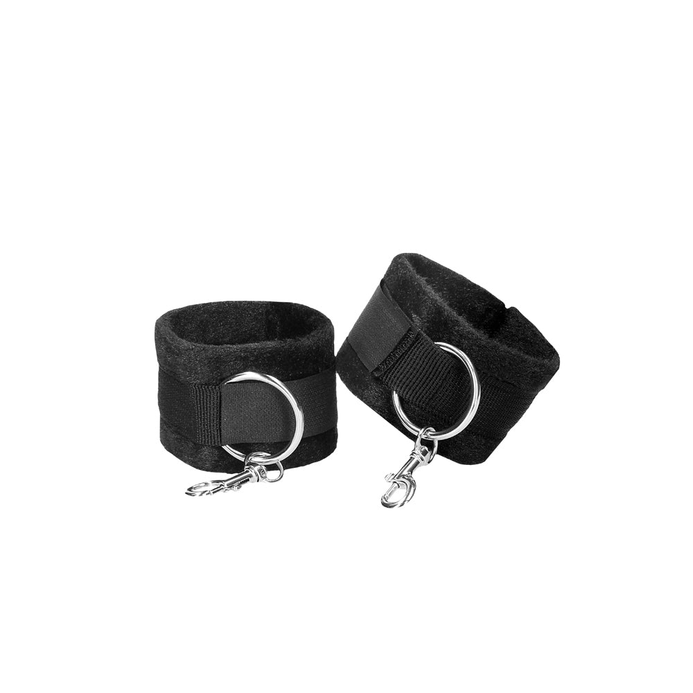 Ouch! Black & White Velcro Hogtie With Hand & Ankle Cuffs Black