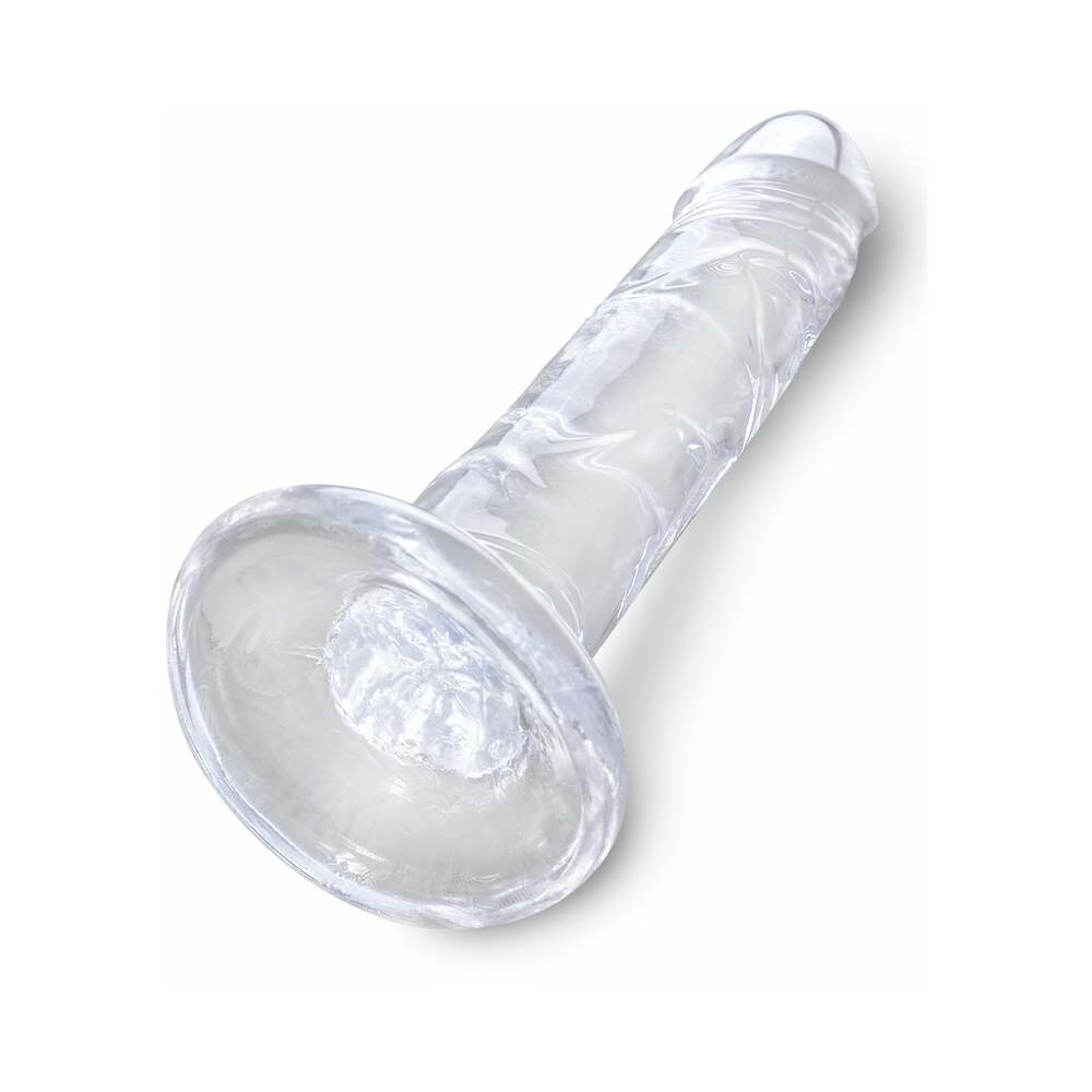 King Cock Clear 6 in. Cock Realistic Dildo With Suction Cup - Fantasies Boutique