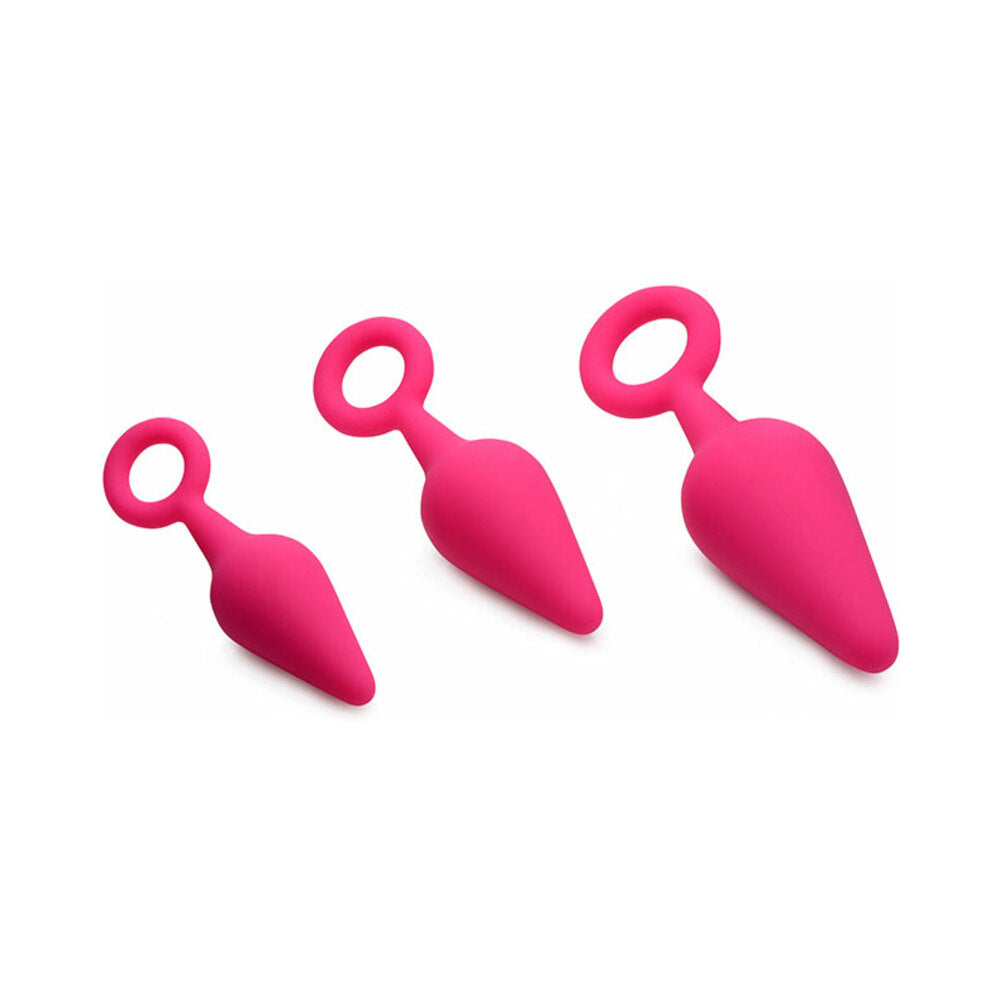Gossip Rump Ringers 3-Piece Silicone Anal Plug Training Set Magenta - Fantasies Boutique