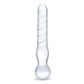 Glas 8 in. Joystick Clear Glass Dildo