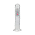 RealRock Wireless Rechargeable Remote Control LED Vibrating 8 in. Dildo Clear