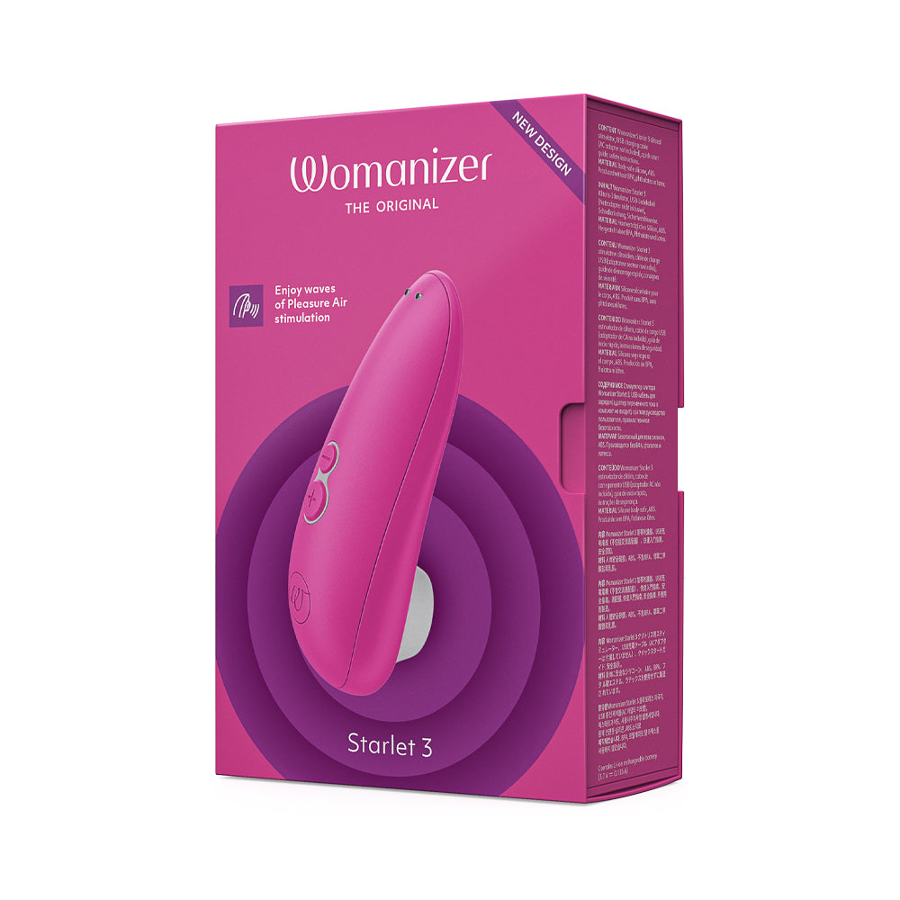 Womanizer Starlet 3 Rechargeable Silicone Compact Pleasure Air Clitoral Stimulator Pink - Fantasies Boutique