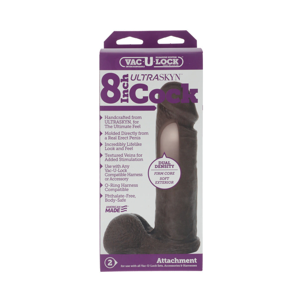 Vac-U-Lock - 8-Inch ULTRASKYN Cock Black - Fantasies Boutique