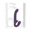 VIVE SATU Rechargeable Triple Motor Pulse-Wave Vibrating Silicone Strapless Strap-On Purple - Fantasies Boutique